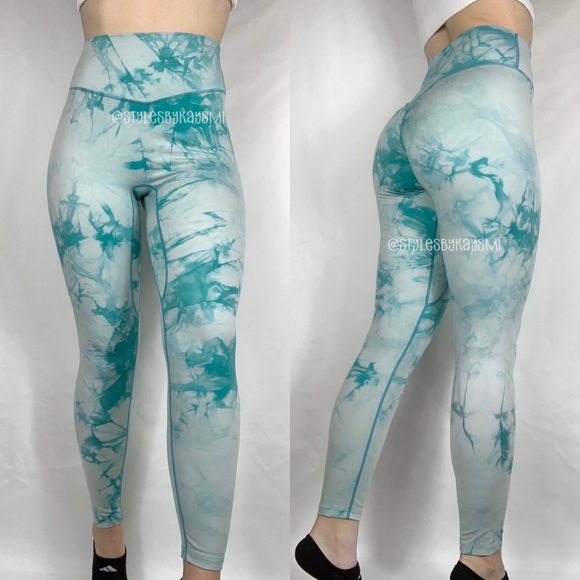 Balance Athletica Pants - Balance Athletica Teal Tie Dye Leggings - Aura Collection